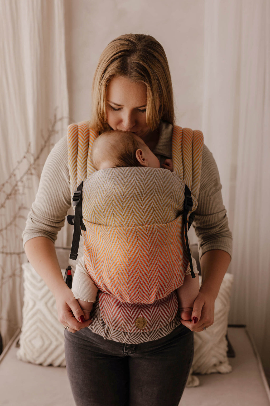 LennyLight csatos hordozó 100% pamut |   BIG HERRINGBONE - FANDANGO