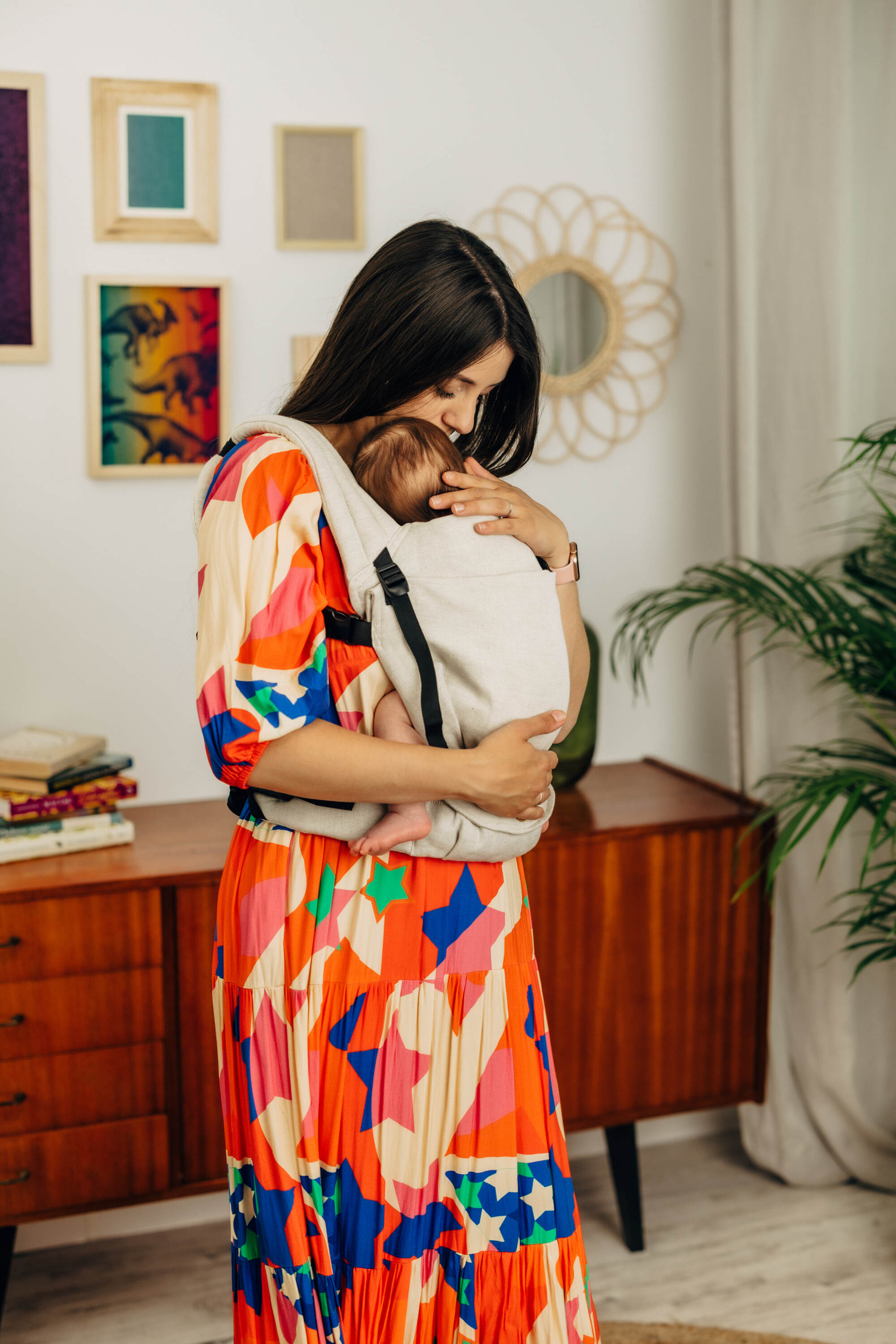 LennyLight csatos hordozó 55% pamut, 45% len | MARZIPAN