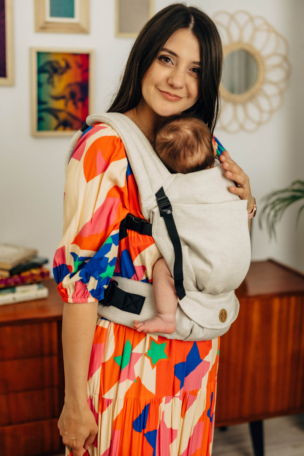 LennyLight csatos hordozó 55% pamut, 45% len | MARZIPAN