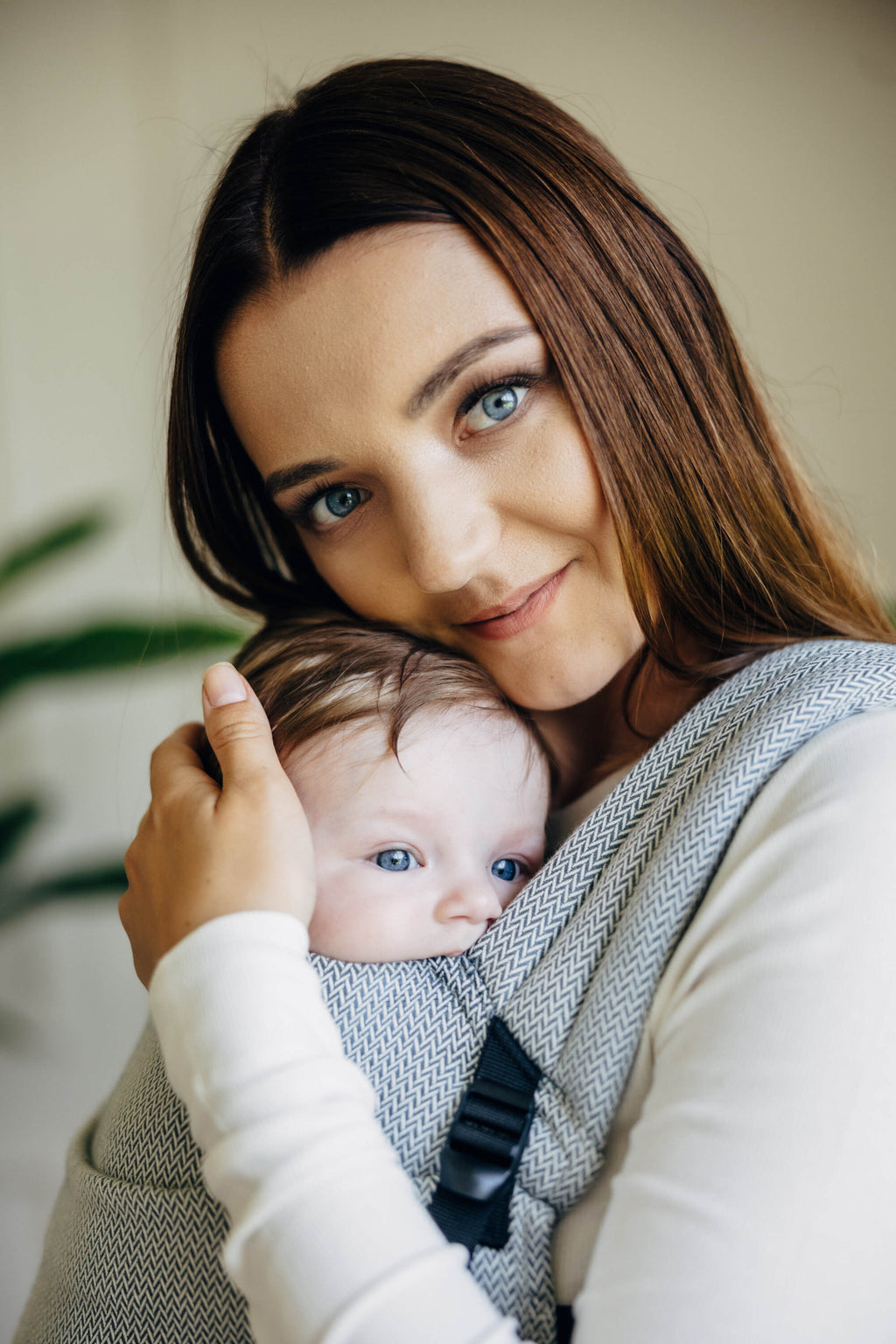 LennyLight csatos hordozó 100% pamut | LITTLE HERRINGBONE GREY