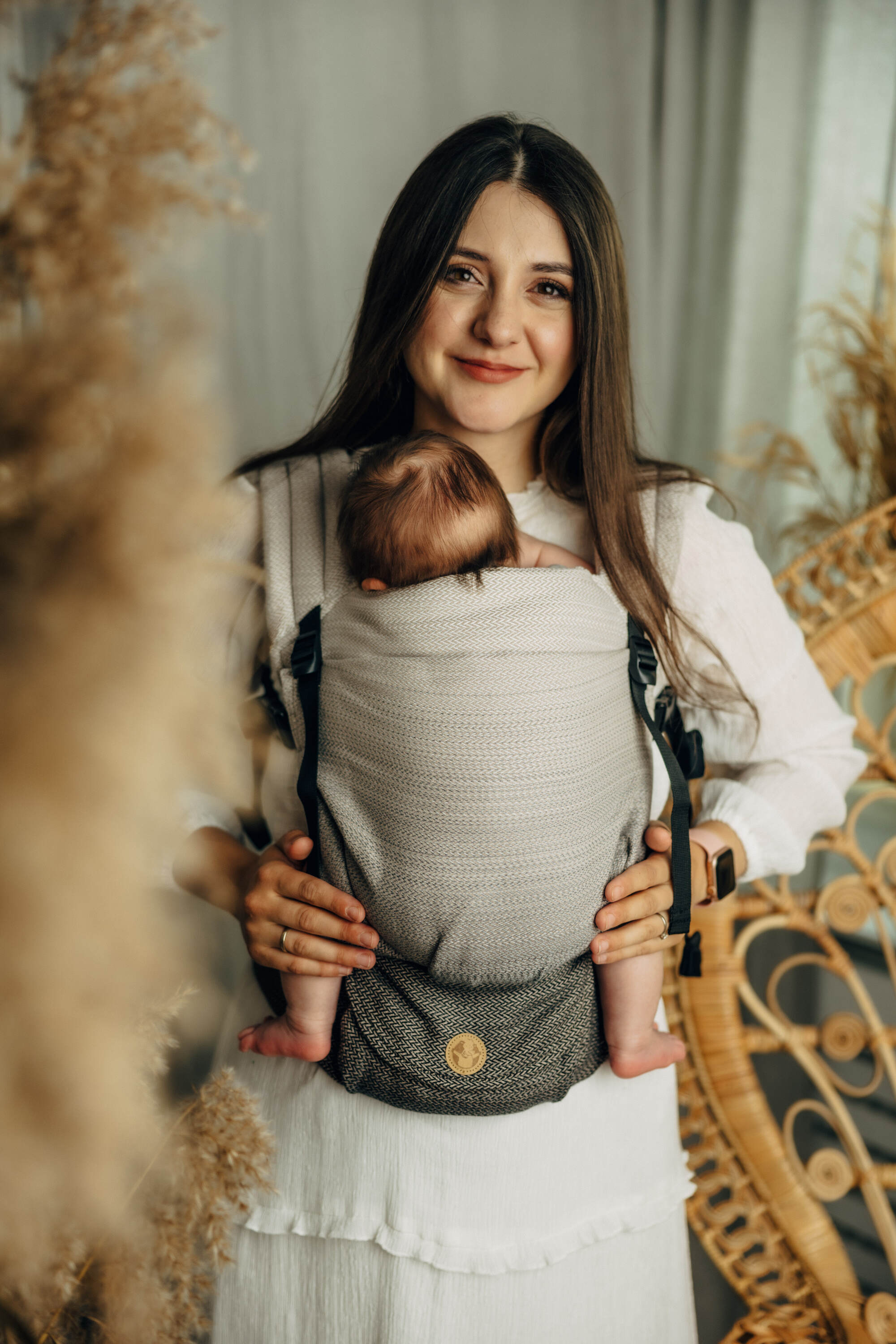 LennyLight csatos hordozó 100% pamut |  LITTLE HERRINGBONE OMBRE RAGTIME