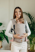 LennyLight csatos hordozó 100% pamut |  LITTLE HERRINGBONE ALMOND