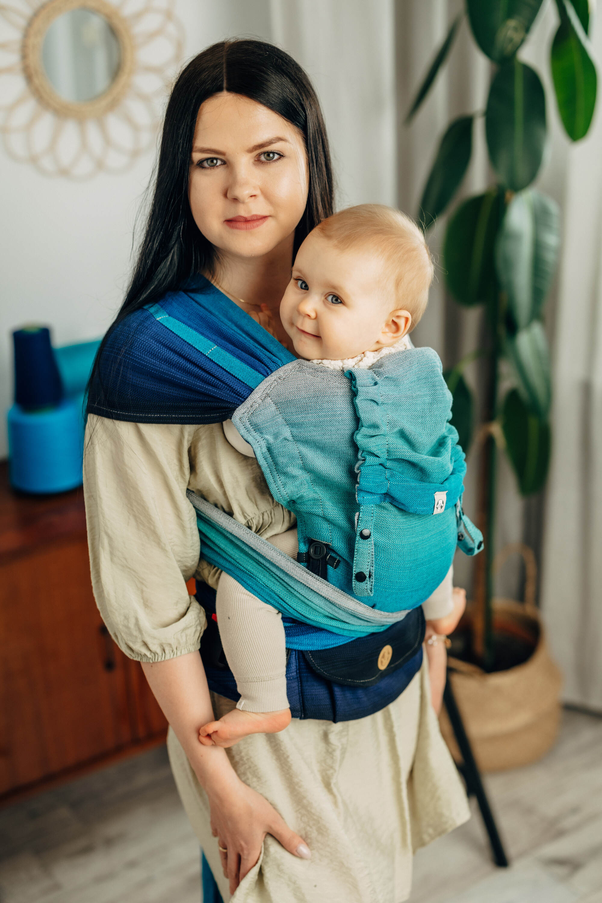 LennyHybrid félcsatos hordozó 100% pamut | AIRGLOW
