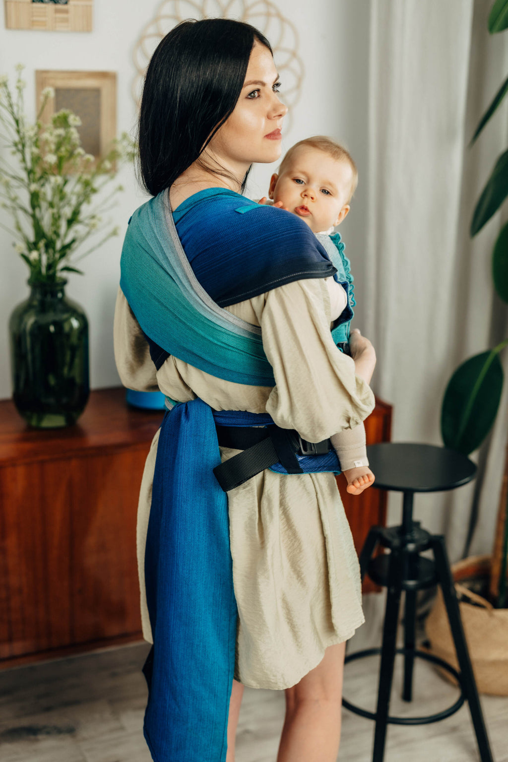 LennyHybrid félcsatos hordozó 100% pamut | AIRGLOW