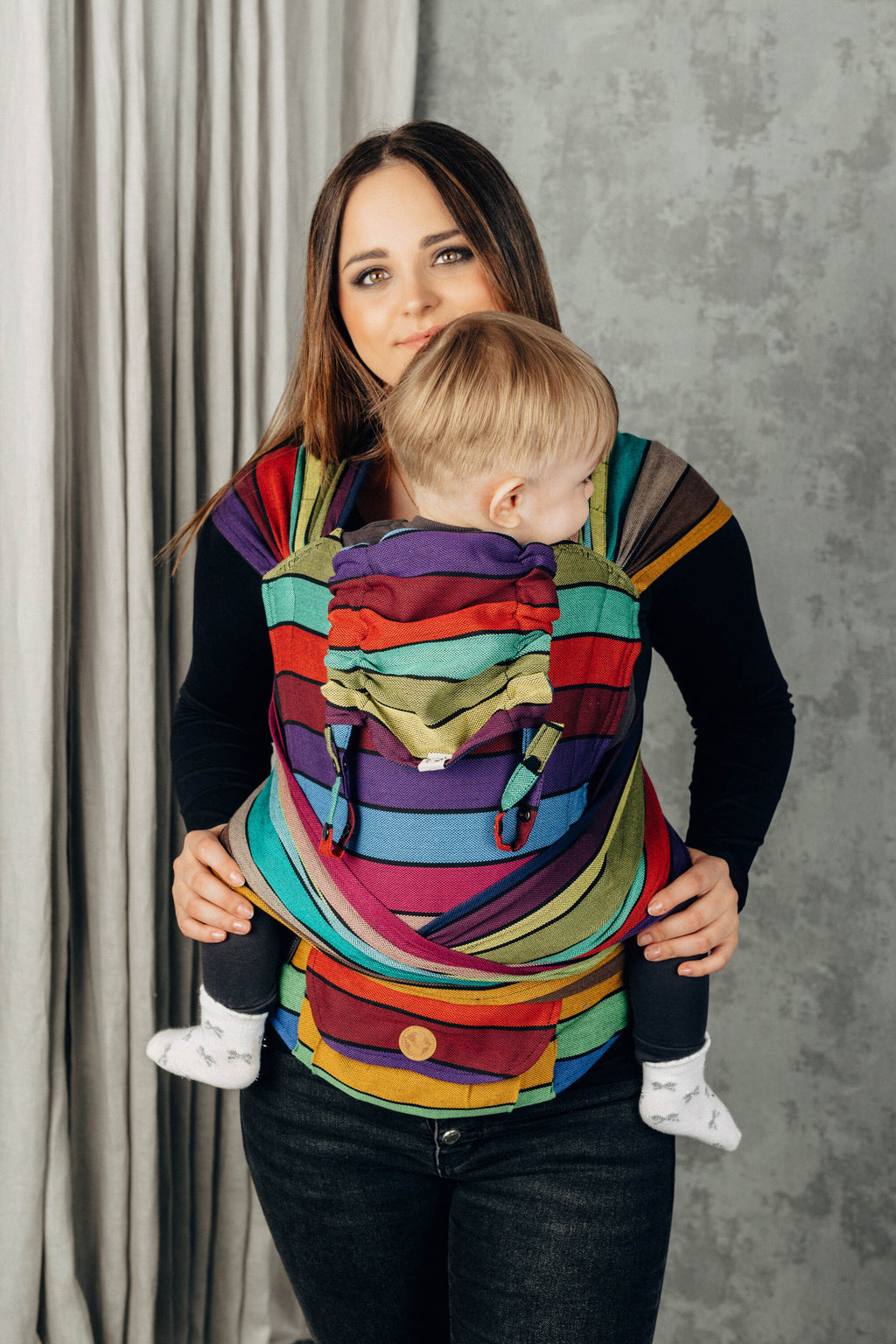 LennyHybrid félcsatos hordozó 100% pamut | CAROUSEL OF COLORS