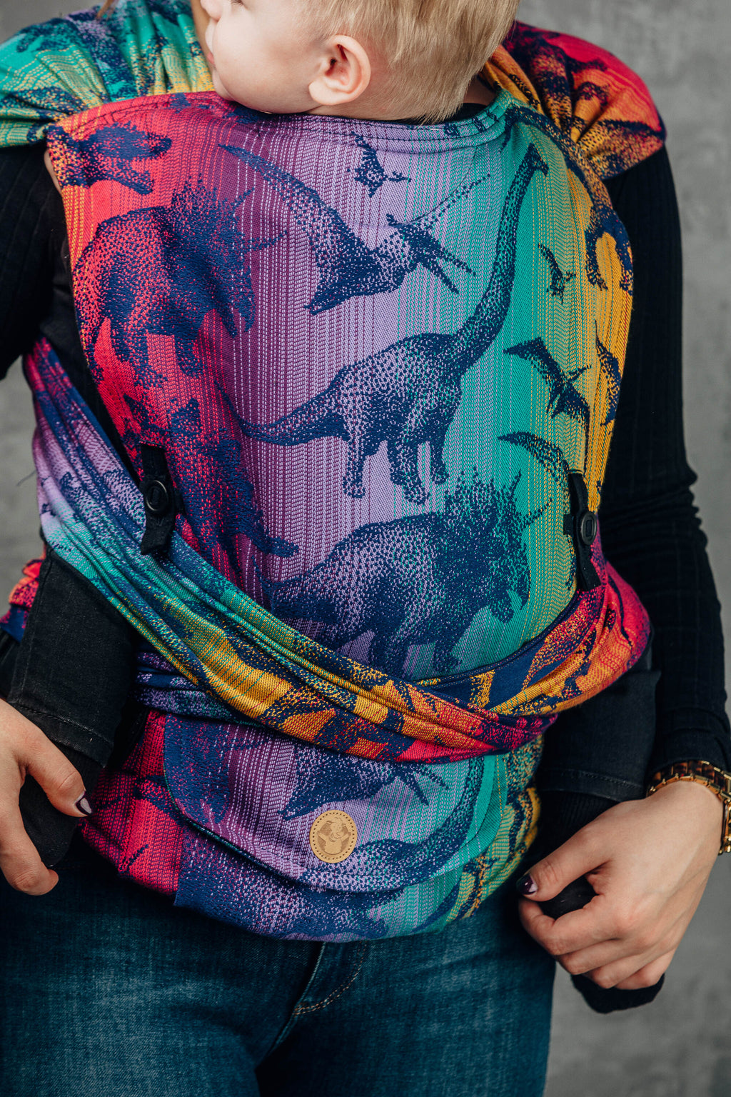 LennyHybrid félcsatos hordozó 100% pamut | JURASSIC - NEW ERA