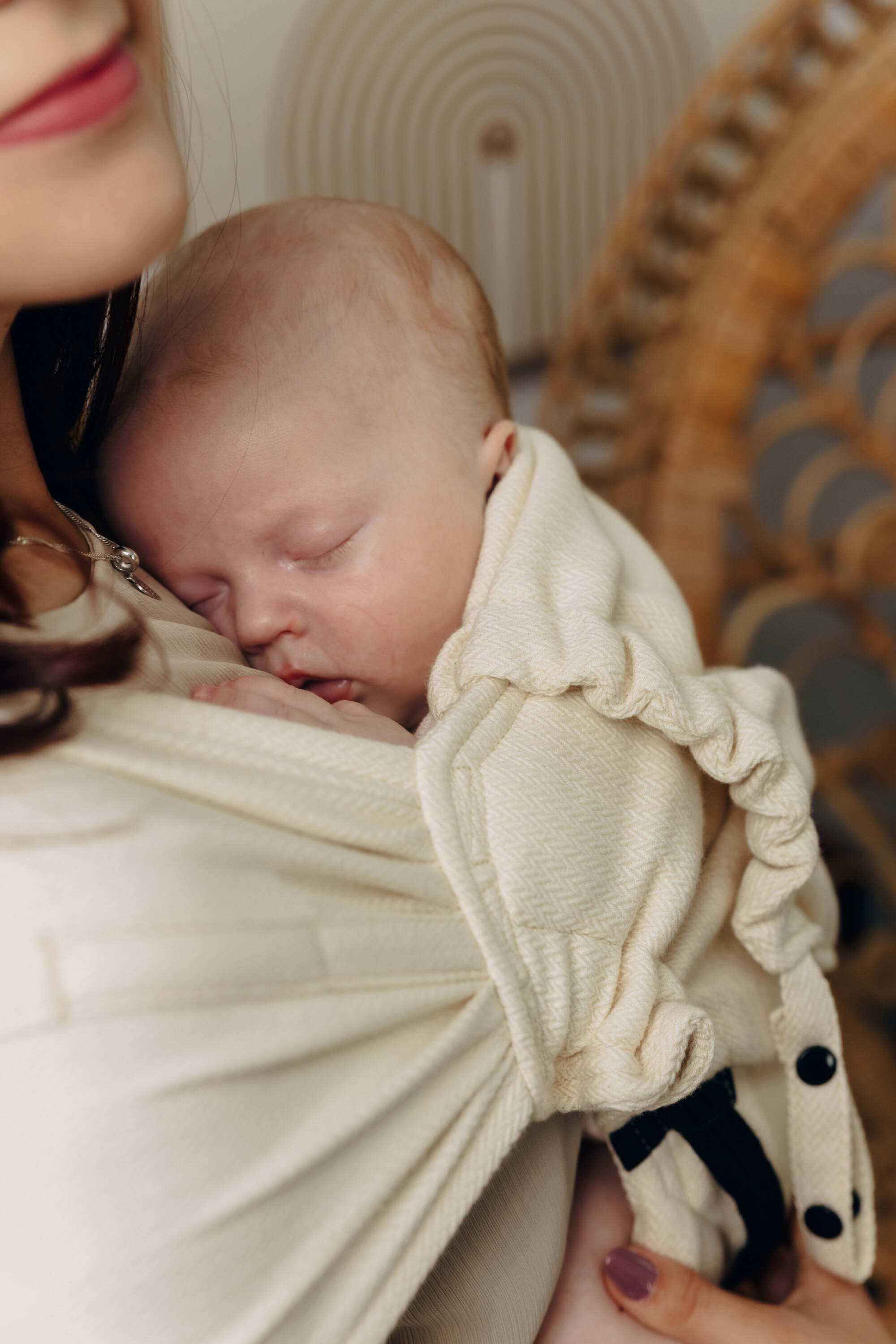 LennyHybrid félcsatos hordozó 100% pamut | LITTLE HERRINGBONE LUCE