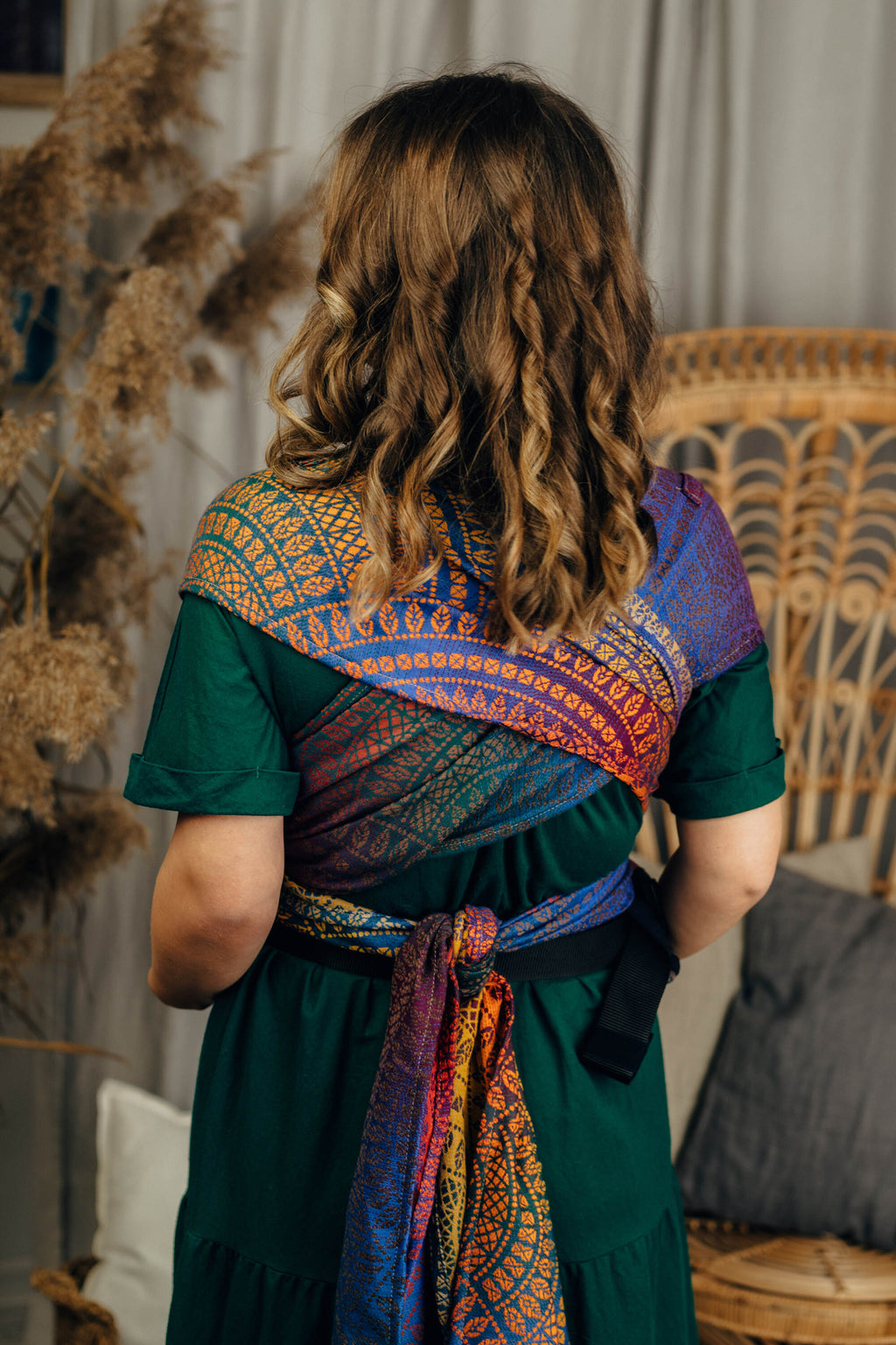 LennyHybrid félcsatos hordozó 100% pamut | PEACOCK’S TAIL - BOLERO