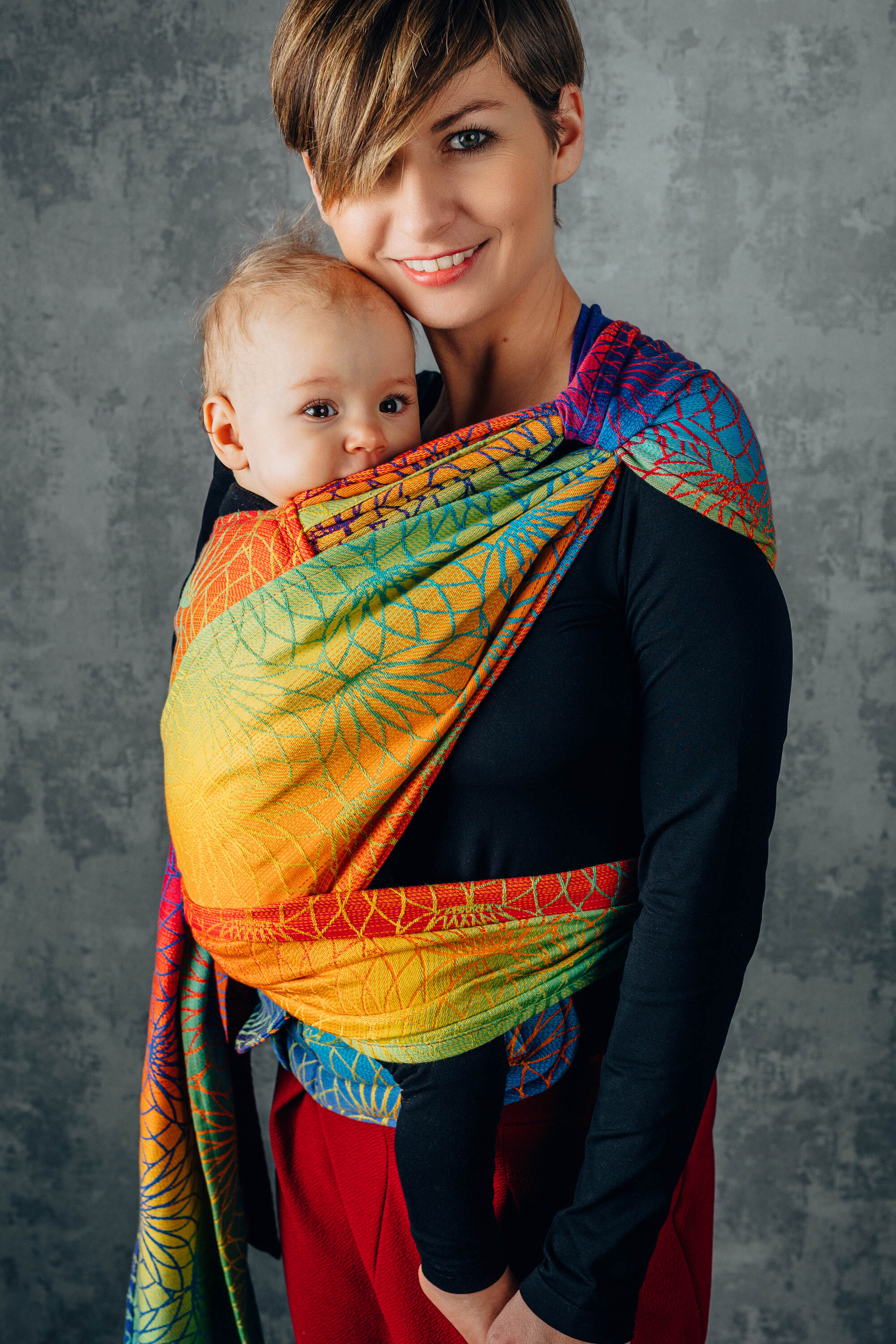 LennyHybrid félcsatos hordozó 100% pamut | RAINBOW LOTUS