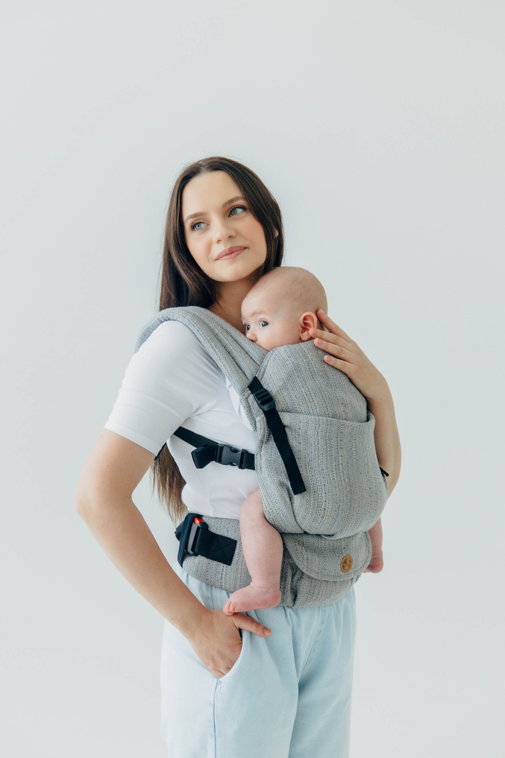 LennyLight csatos hordozó - 54% selyem, 46% pamut|  LITTLE LOVE - MUNA