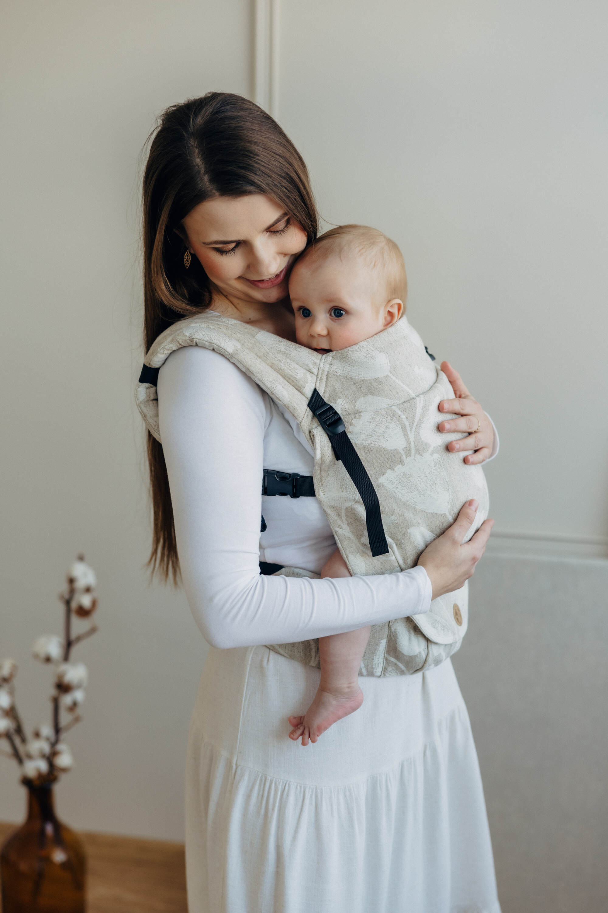 LennyLight csatos hordozó - 50% pamut, 25% kender, 25% TENCEL|  VIRIDIFLORA - CONNECT