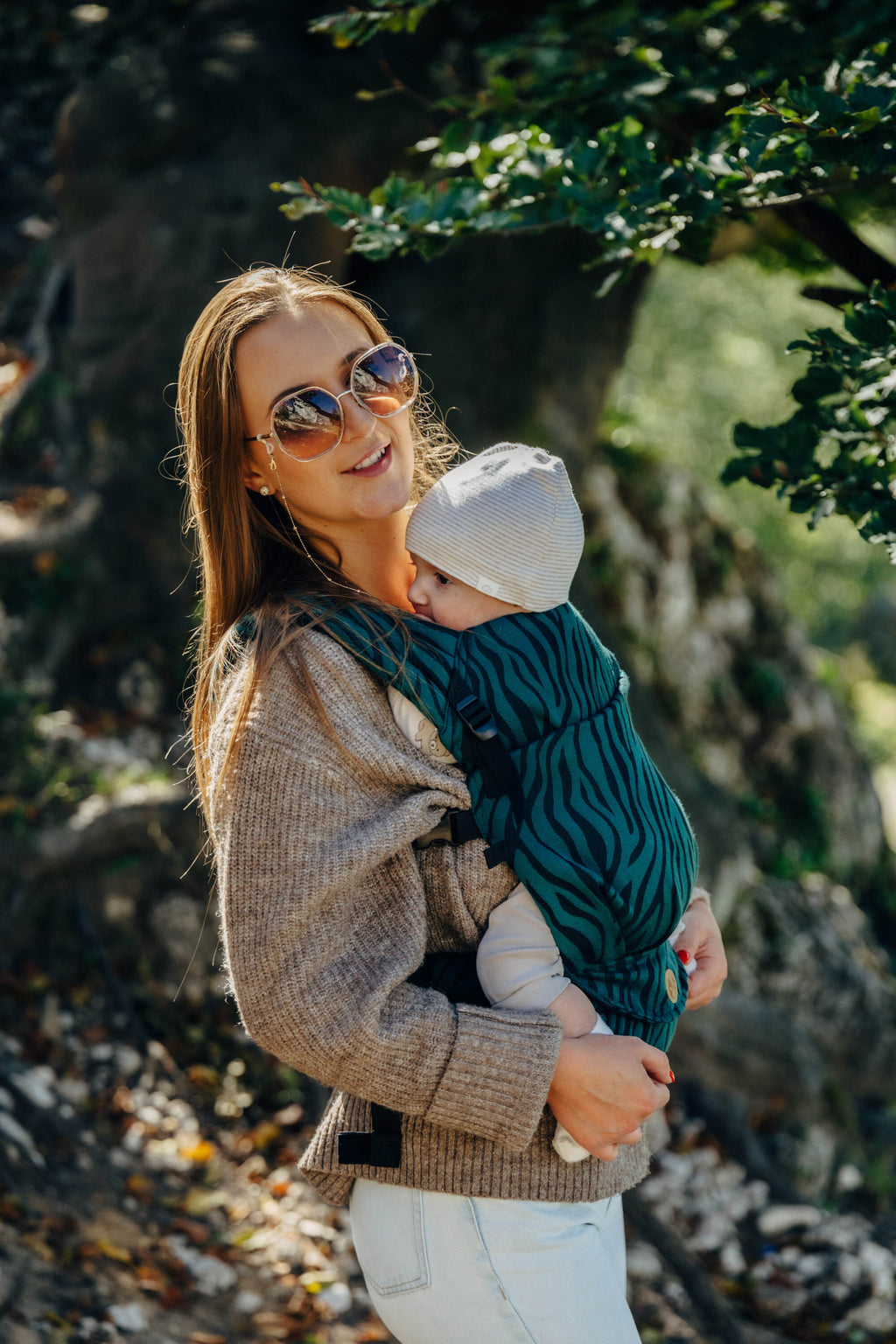 LennyLight csatos hordozó -  63% pamut, 37% merinói gyapjú| ZEBRA - SAVANNA