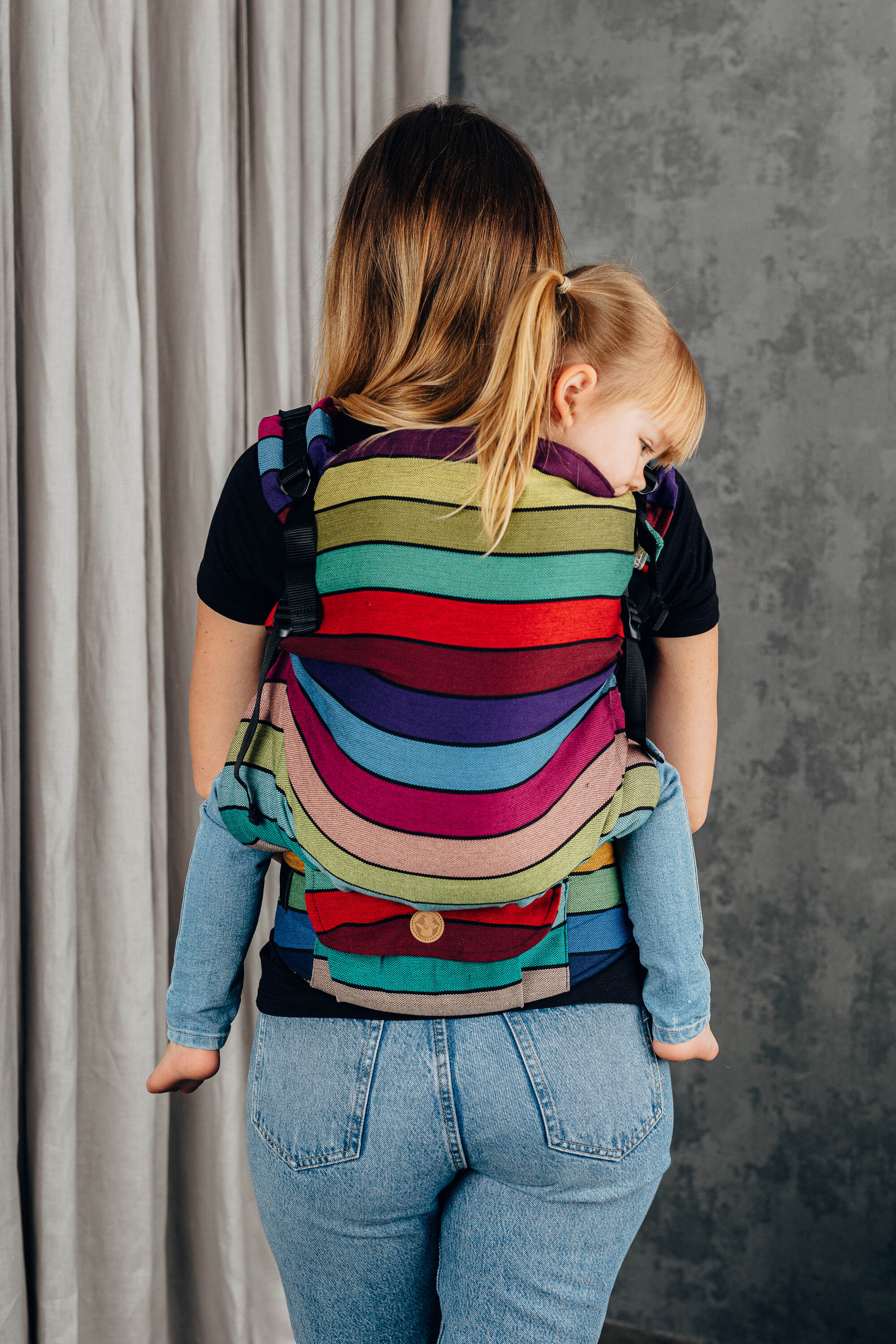 LennyPreschool csatos hordozó 100% pamut | CAROUSEL OF COLORS