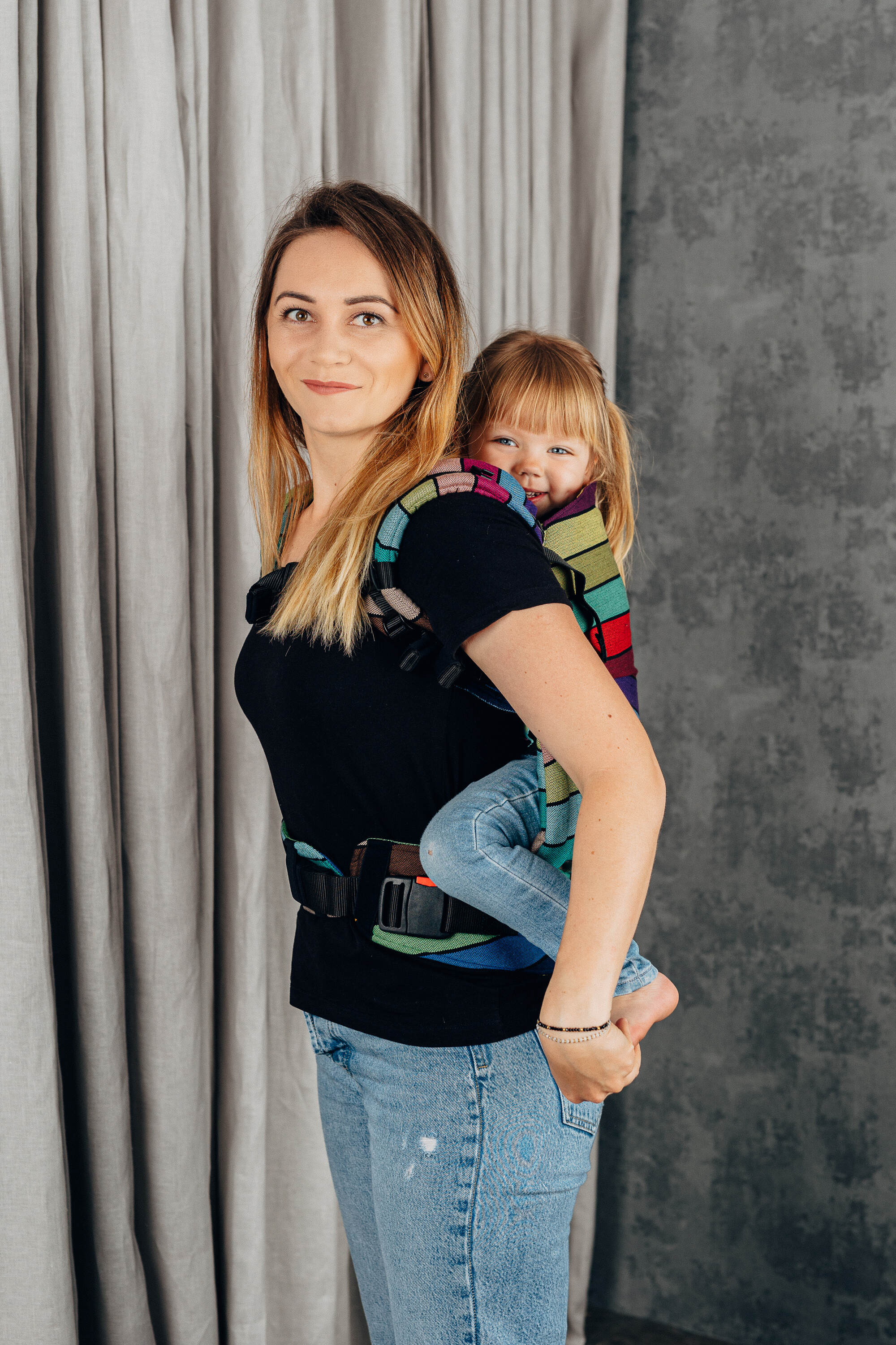 LennyPreschool csatos hordozó 100% pamut | CAROUSEL OF COLORS