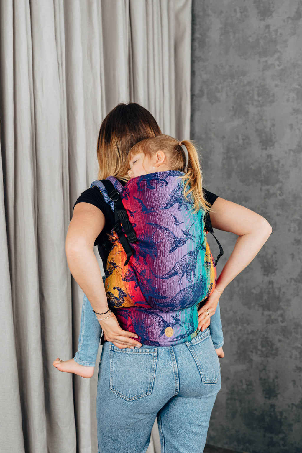 LennyPreschool csatos hordozó 100% pamut | JURASSIC - NEW ERA