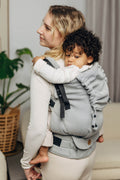 LennyPreschool csatos hordozó 100% pamut | LITTLE HERRINGBONE GREY