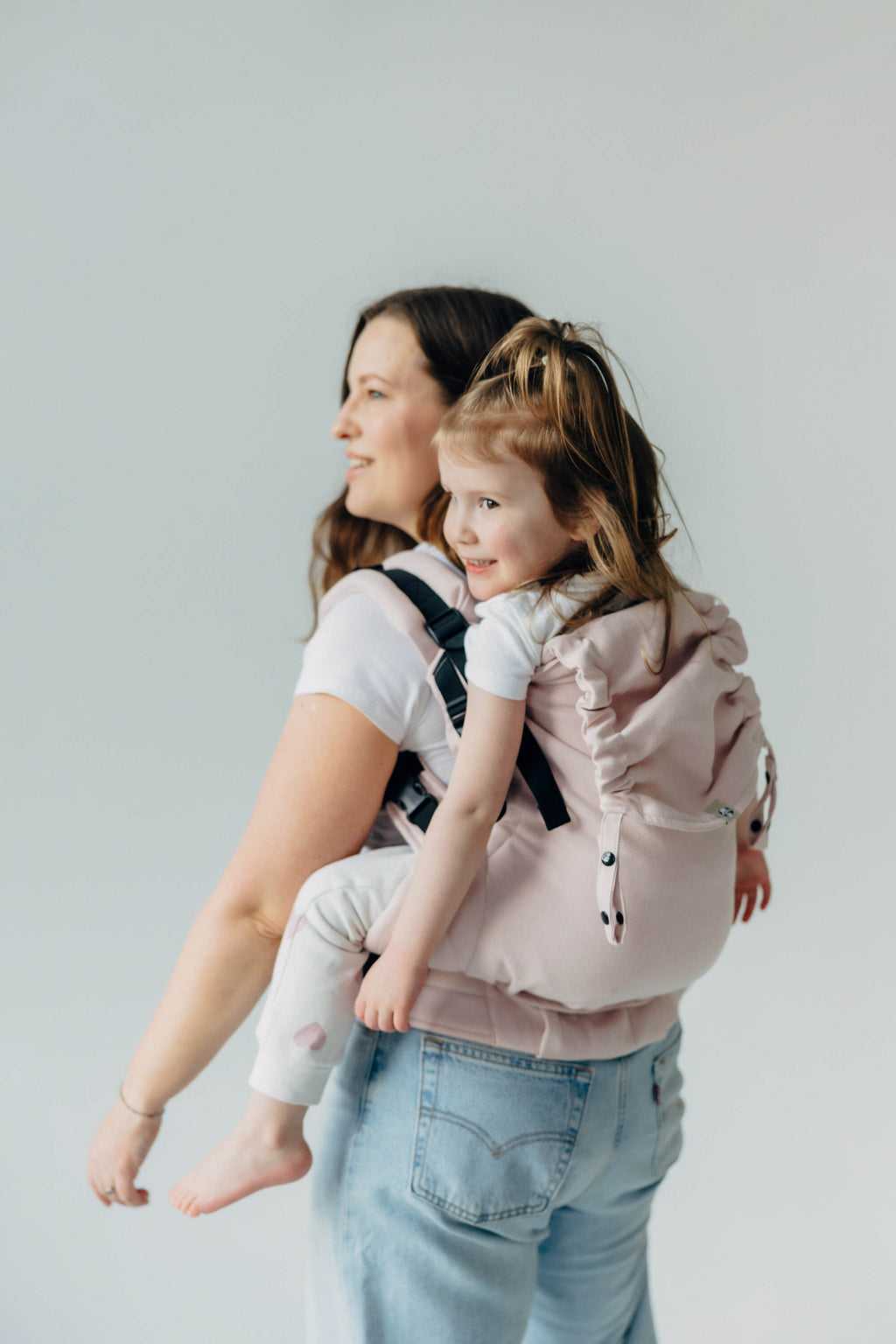 LennyPreschool csatos hordozó 50% pamut, 50% bambusz viszkóz | MARSHMALLOW