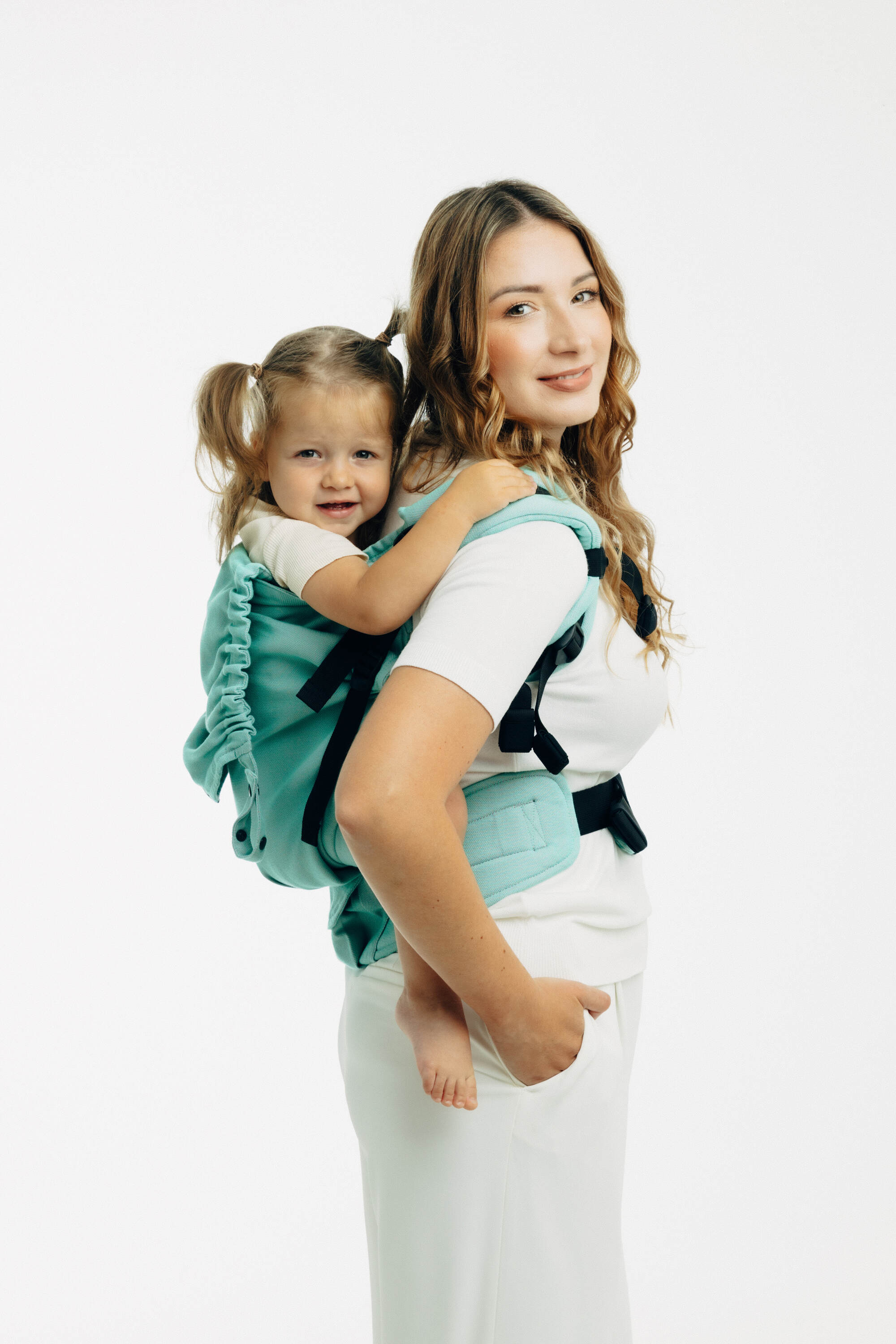 LennyPreschool csatos hordozó 100% pamut | MATCHA