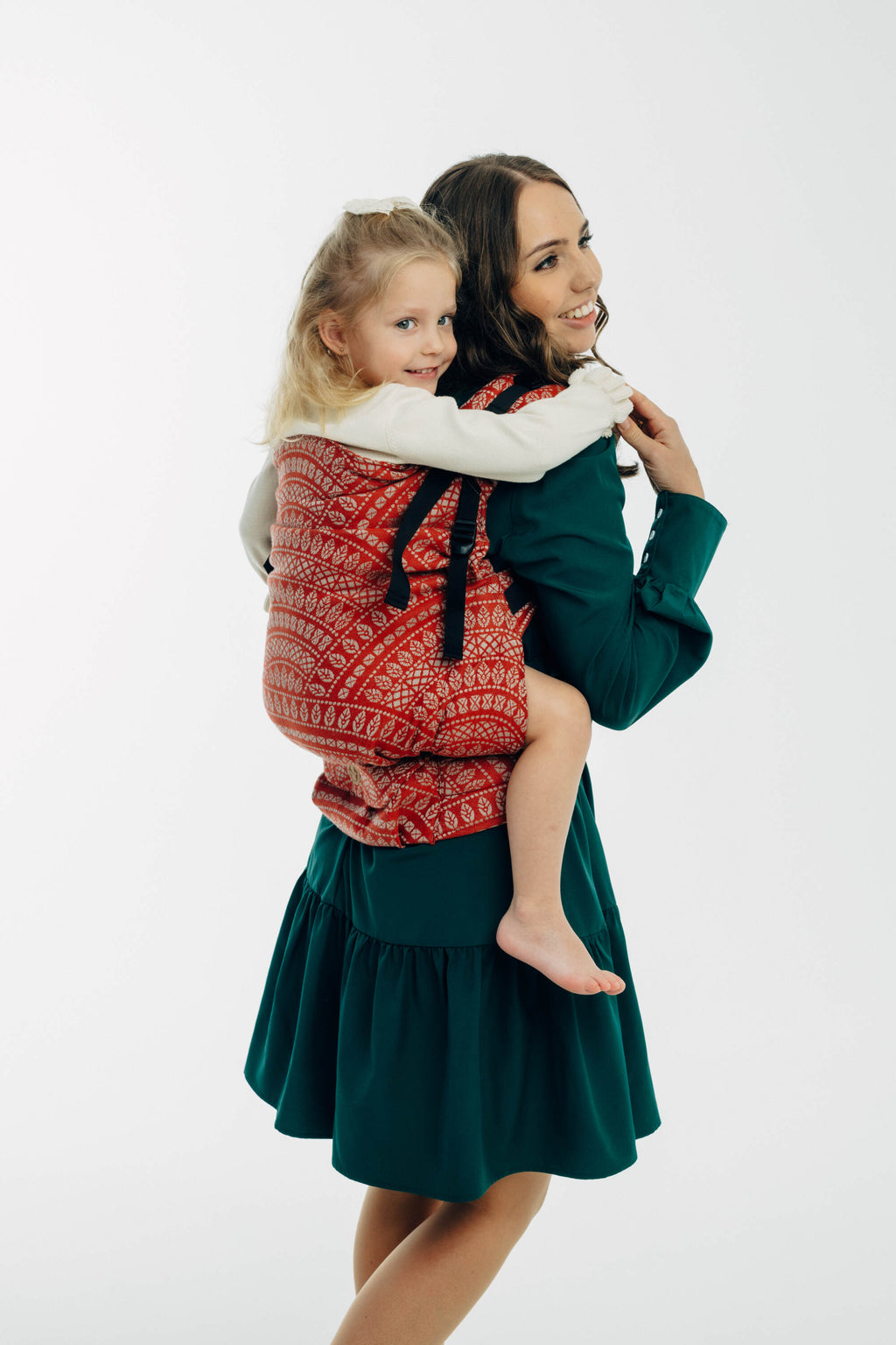 LennyPreschool csatos hordozó 100% pamut | PEACOCK'S TAIL - HOLIDAY