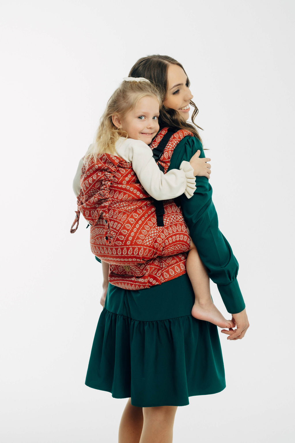 LennyPreschool csatos hordozó 100% pamut | PEACOCK'S TAIL - HOLIDAY