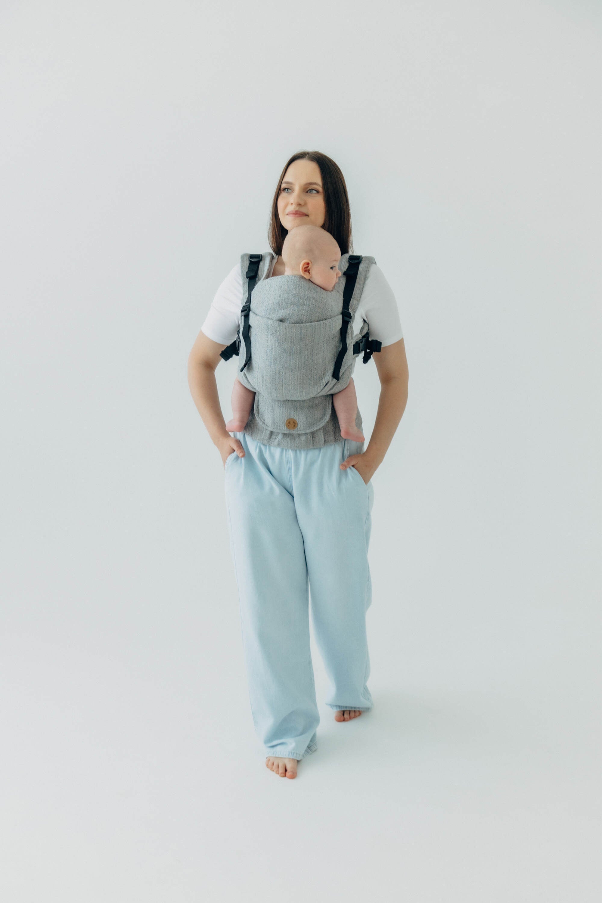 LennyUpGrade PRO csatos hordozó 54% selyem, 46% pamut | LITTLE LOVE - MUNA