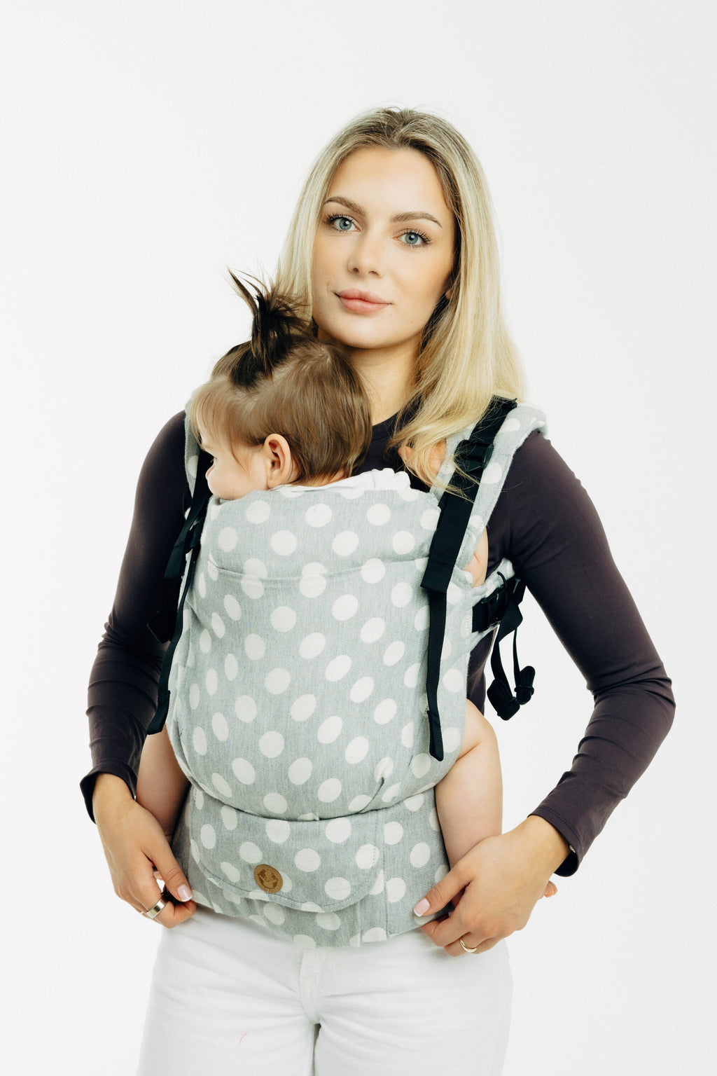 LennyUpGrade PRO csatos hordozó 100% pamut | POLKA DOTS - PLOP