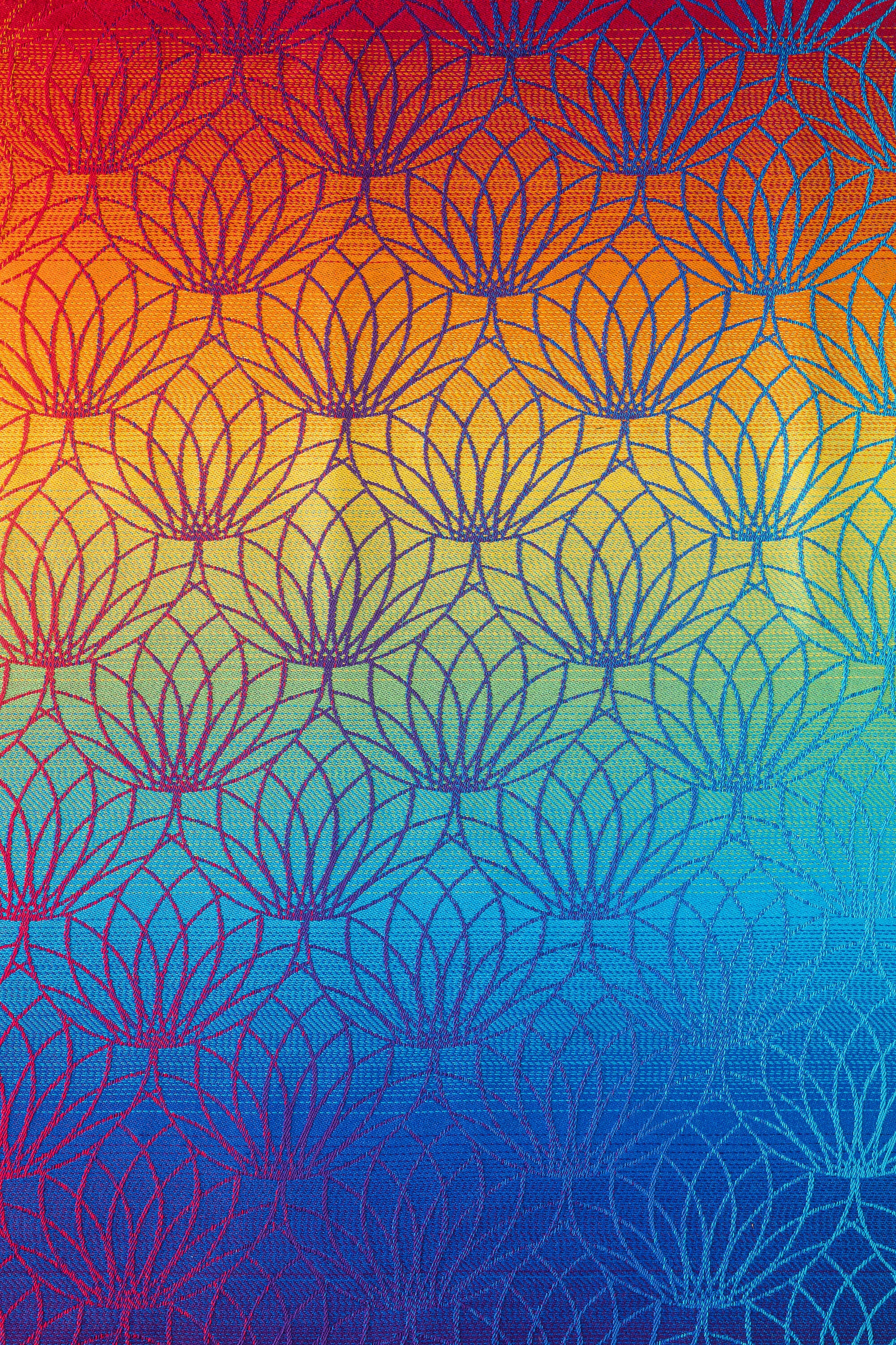 LennyUpGrade PRO csatos hordozó 100% pamut | RAINBOW LOTUS
